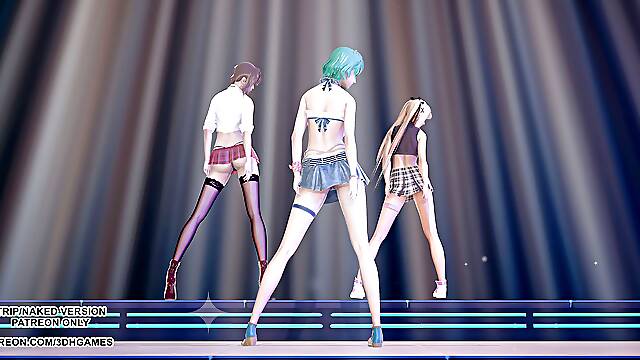 [mmd] conqueror doa Marie Rose Misaki Tamaki hot dance 4k 60fps