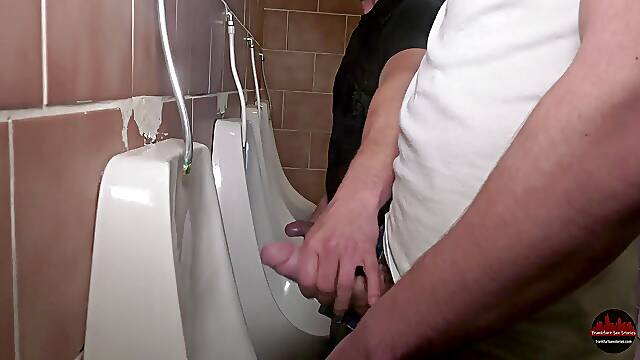 Sex addicts in public restroom