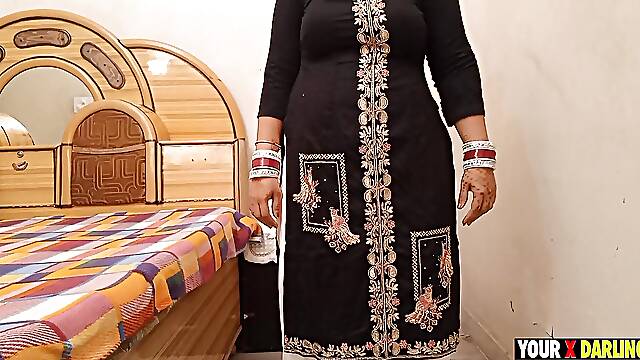 Big Ass Chachi Changing Her Cloth and Boy Watchig on Her Chachi Caught Him and Punish Him with Fucking