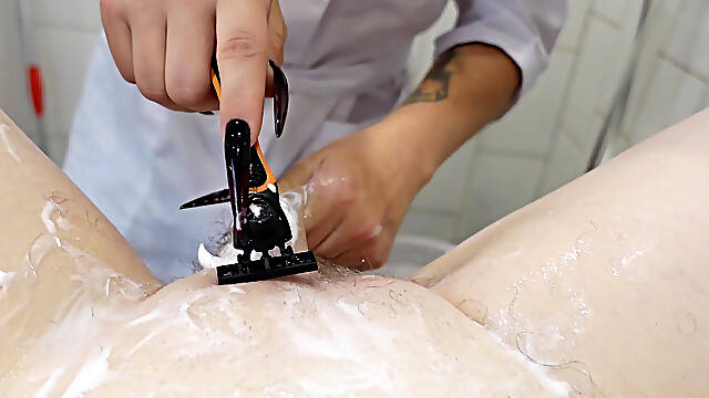 POV Medfet Shaving with Extra Long Nurses Nails