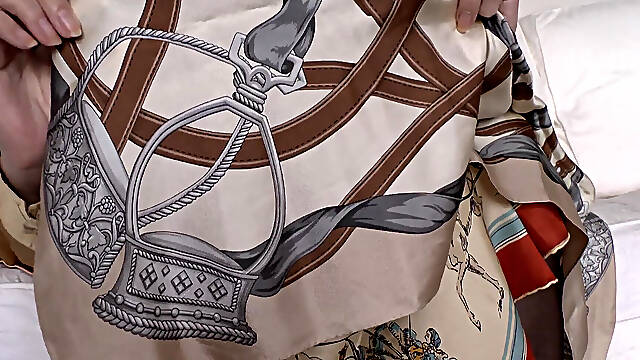 Cum on Stepmother's Silk Scarf, Lady Victoria Valente