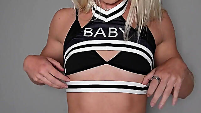 Naughty Cheerleader Strips for You