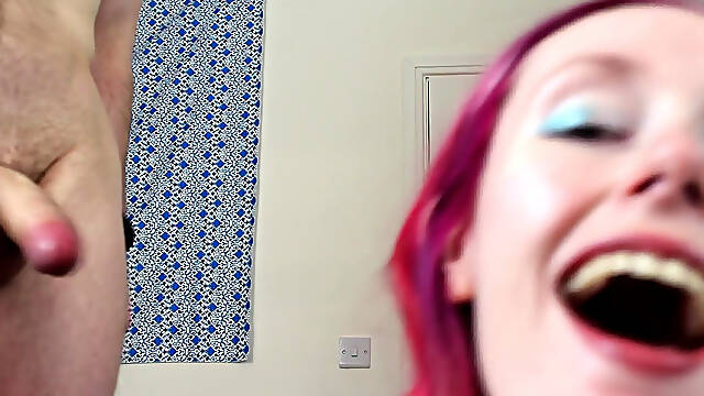 My Boyfriend and I Use Your Mouth Strap-on, Cock Sucking Training