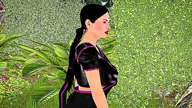 Devar Catches Indian Desi Bhabhi Fucking Her Boyfriend in the Jungle Then She Satisfies Both of Them