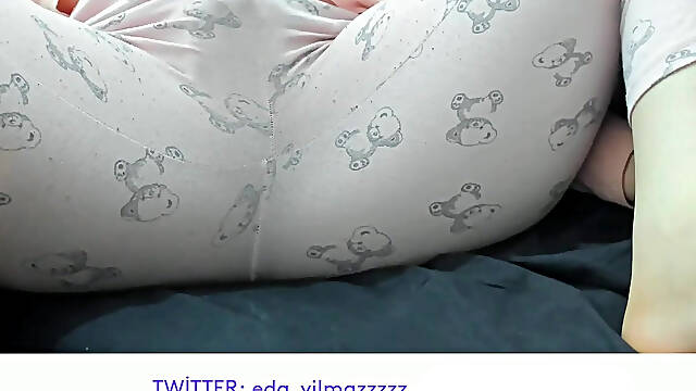 Masturbation in Pajamas - Pussy Caressing in Pajamas
